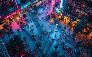 Nighttime Entertainment with Drone Light show